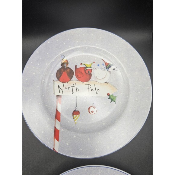 Vintage Oneida Frosty Feathers Stoneware Salad Dessert Plates Set Of 4 - Picture 4 of 8